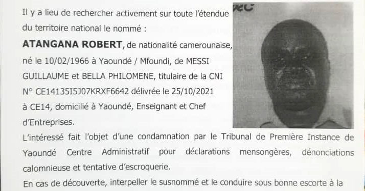 L’ex-maire Atangana Robert de Yaoundé VI de nouveau en fuite