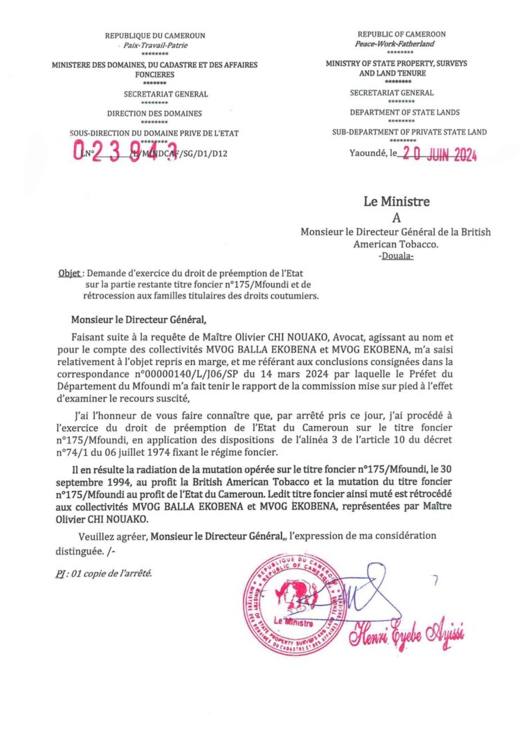 Le hold-up de Henri Eyebe Ayissi sur le patrimoine de BAT