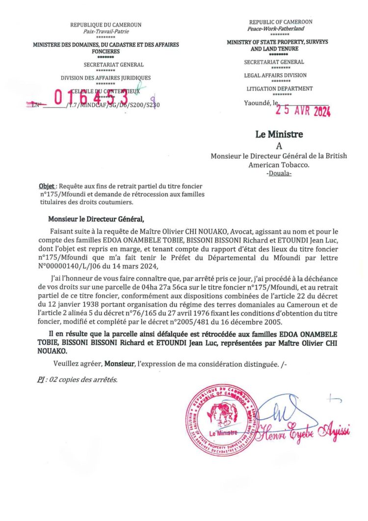 Le hold-up de Henri Eyebe Ayissi sur le patrimoine de BAT